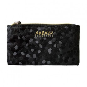 Косметичка Avenir Cosmetics Gloss плоская, черная, 20*10*0.5 см