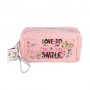 Косметичка Lukky Love To Smile розовая, 11*26*3 см