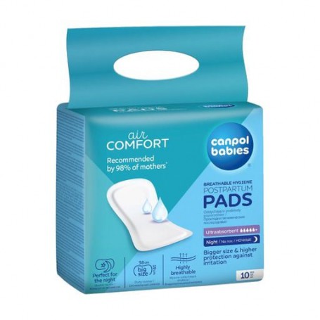 Ночные послеродовые дышащие прокладки Canpol Babies, 10 шт (78/001)