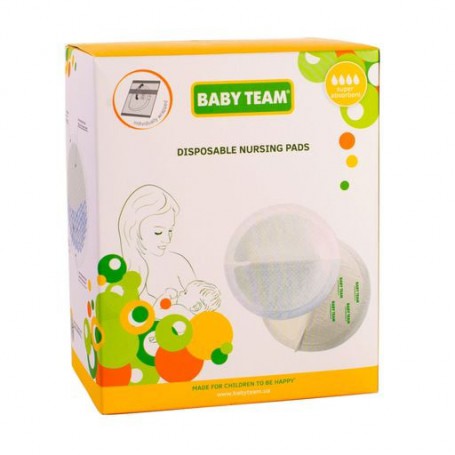 Одноразовые абсорбирующие вкладыши к бюстгальтеру Baby Team Disposable Nursing Pads супервпитывающие, 30 шт (0020)