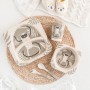 Бамбуковый набор посуды Canpol Babies Lemur серый, с 1 года, 5 шт (9/214)