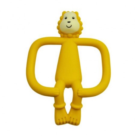 Прорезыватель для зубов Lindo в контейнере, силиконовый, желтый, от 3 месяцев (DK 05)