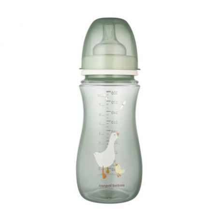 Бутылочка для кормления Canpol Babies Гуси, с широким отверстием, антиколиковая, от 1 года, 300 мл (35/246)