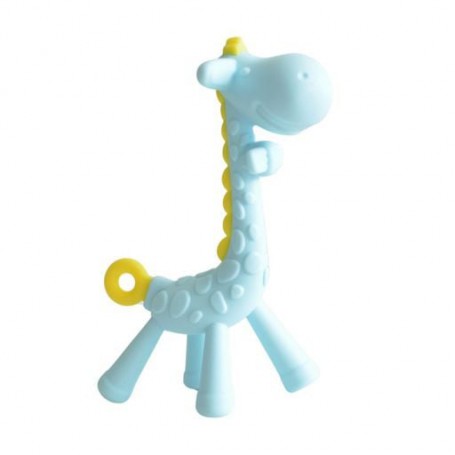 Детская игрушка-прорезыватель для зубов Lindo силиконовая, голубая, от 3 месяцев (Li 330)