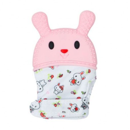 Прорезыватель для зубов на руку Lindo силиконовый, розовый, от 3 месяцев (Li 191)