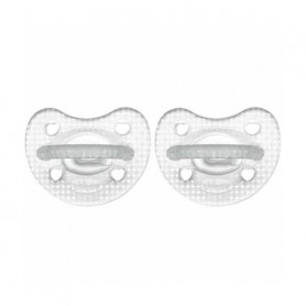Пустышка Chicco PhysioForma Crystal силикон, от 2 до 6 месяцев, прозрачная, 2 шт (73088.31)