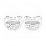 Пустышка Chicco PhysioForma Crystal силикон, от 2 до 6 месяцев, прозрачная, 2 шт (73088.31)