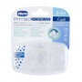 Пустышка Chicco PhysioForma Crystal силикон, от 2 до 6 месяцев, прозрачная, 2 шт (73088.31)