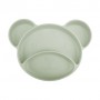 Тарелка Canpol Babies Мишка, силиконовая, на присоске, зеленая, от 6 месяцев, 500 мл (51/401_gre)