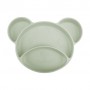 Тарелка Canpol Babies Мишка, силиконовая, на присоске, зеленая, от 6 месяцев, 500 мл (51/401_gre)