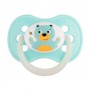 Пустышка силиконовая Canpol Babies Cute Animals круглая, бирюзовая, от 6 до 18 месяцев (22/596)