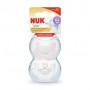 Пустышка ортодонтическая силиконовая NUK Star для девочки, от 0 до 2 месяцев, 2 шт (3952440)