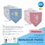 Слюнявчик Canpol Babies Bonjour Paris муслиновый, голубой, с рождения, 2 шт (26/900_blu)