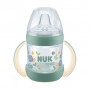 Детская бутылочка для кормления NUK For Nature с ручками и силиконовой насадкой, зеленая, от 6 месяцев, 150 мл (3952721)