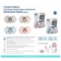 Силиконовые симметричные пустышки Canpol Babies Bonjour Paris розовые, 6-18 месяцев, 2 шт (22/648_pin)