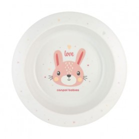 Тарелка Canpol Babies Cute Animals пластиковая, с рисунком, от 4 месяцев, розовая, 270 мл (4/412_pin2)