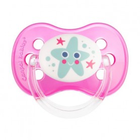 Пустышка латексная Canpol Babies Nature круглая, розовая, от 6 до 18 месяцев (22/607)