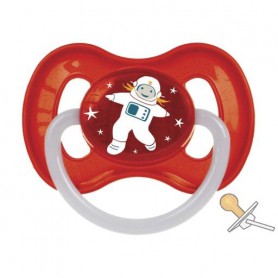 Пустышка Canpol Babies Space латексная круглая, красная, от 0 до 6 месяцев, 1 шт (23/221_red)