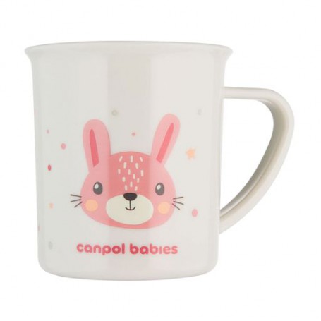 Кружка Canpol Babies Cute Animals пластиковая, с рисунком, от 1 года, розовая, 170 мл (4/413_pin2)