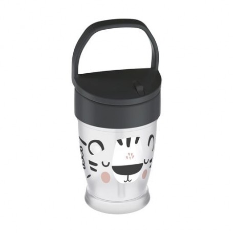 Кружка с трубочкой Lovi Моя кружка Junior Salt & Pepper, 250 мл, от 12 месяцев (35/356)