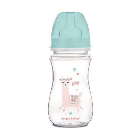 Бутылка Canpol Babies Easy Start Exotic Animals с широким горлышком, антиколиковая, 240 мл (35/221_gre)