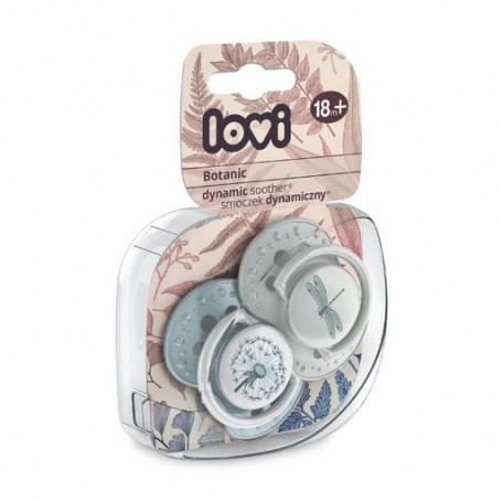 Пустышка LOVI Botanic Boy силиконовая, динамическая, для мальчиков, от 1.5 года, 2 шт (22/875boy)