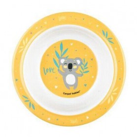 Тарелка Canpol Babies Exotic Animals из меламина на присоске, желтая, от 4 месяцев, 270 мл (4/519_yel)