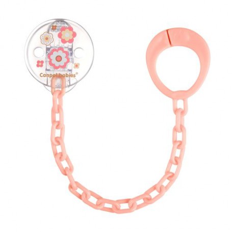 Цепочка для пустышки Canpol Babies Младенец, розовая, с рождения (10/877)