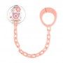 Цепочка для пустышки Canpol Babies Младенец, розовая, с рождения (10/877)