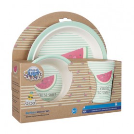 Бамбуковый набор посуды Canpol Babies So Cool Арбуз, с 1 года, 3 шт (9/226_pin)