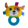 Прорезыватель-погремушка Lindo Песик, 13 см, с рождения (8087)