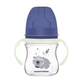 Бутылка Canpol Babies EasyStart Sleepy Koala с широким отверстием, антиколиковая, голубая, 120 мл (35/236_blu)