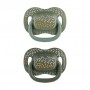 Пустышка Canpol Babies Mountains силиконовая, симметричная, зеленая, от 6 до 18 месяцев, 2 шт (34/931_gre)