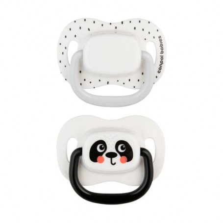 Пустышка Canpol Babies BabiesBoo силиконовая, симметричная, белая, от 18 месяцев, 2 шт (34/929_whi)