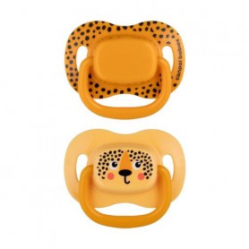 Пустышка Canpol Babies BabiesBoo силиконовая, симметричная, оранжевая, от 6 до 18 месяцев, 2 шт (34/928_ora)