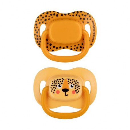 Пустышка Canpol Babies BabiesBoo силиконовая, симметричная, оранжевая, от 6 до 18 месяцев, 2 шт (34/928_ora)