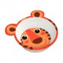 Мисочка Сanpol Babies из меламина антипидслизгова с ушками Hello Little оранжевая, 490 мл