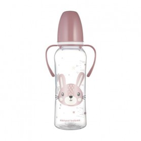 Бутылочка для кормления Canpol Babies Cute Animals с рисунком и ручкой, от 1 года, розовая, 250 мл (11/845_pin)