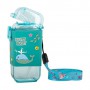 Детский поильник Baby Team тритановый, с силиконовой трубочкой и ремешком, с 9 месяцев, бирюзовый, 225 мл (5091)