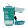 Детский поильник Baby Team тритановый, с силиконовой трубочкой и ремешком, с 9 месяцев, бирюзовый, 225 мл (5091)
