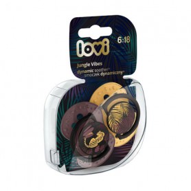 Пустышка LOVI Jungle Vibes Girl силиконовая, динамическая, от 6 месяцев до 1.5 года, 2 шт (22/903girl)