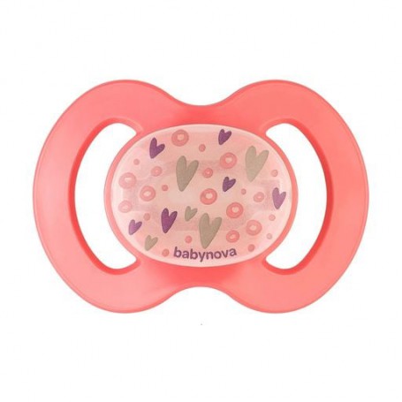 Пустышка силиконовая Baby-Nova Pink ортодонтическая, ночная, розовая, размер 1, от 0 до 6 месяцев (3962483)