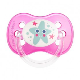 Пустышка силиконовая Canpol Babies Nature круглая, розовая, от 1.5 года (22/415)