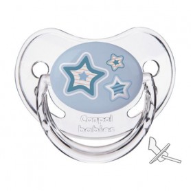 Пустышка силиконовая анатомическая Canpol Babies Newborn baby, синие звезды, с рождения до 6 месяцев, 1 шт (22/565_blu)