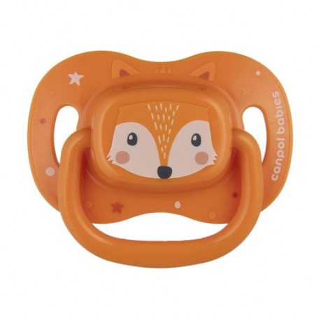 Пустышка Canpol Babies Cute Animals силиконовая, симметричная, оранжевая, с рождения до 6 месяцев, 1 шт (34/924_ora)