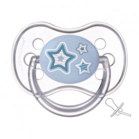 Пустышка силиконовая симметричная Canpol Babies Newborn baby, синие звезды, от 6 месяцев до 1.5 лет, 1 шт (22/581_blu)