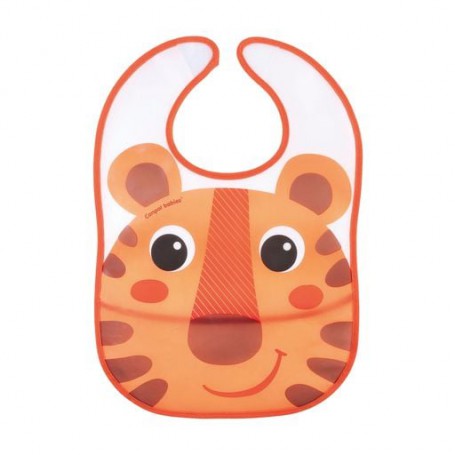 Слюнявчик Canpol Babies с кармашком Hello Little, оранжевый