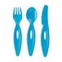 Детский набор столовых приборов Canpol Babies от 1 года, голубой (вилка + нож + ложка) (31/418)