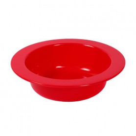 Детская тарелка глубокая для кормления Курносики от 6 месяцев, красная (7054)