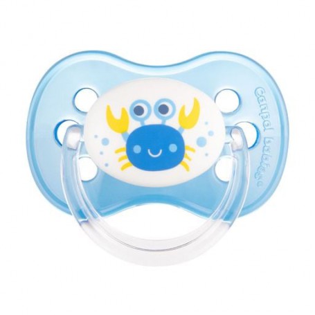 Пустышка силиконовая Canpol Babies Nature круглая, голубая, от 6 до 18 месяцев (22/435)